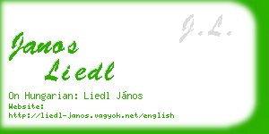 janos liedl business card